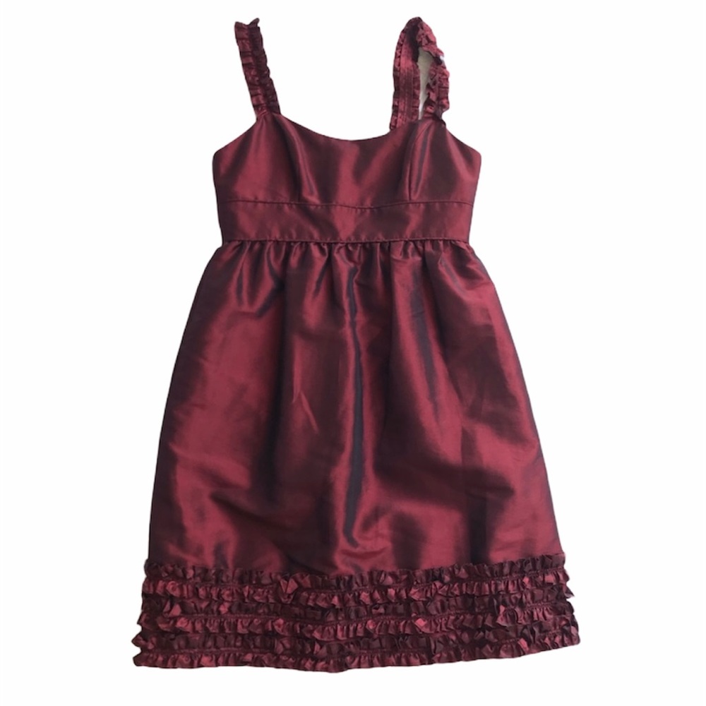EUC London Times Red Taffeta Style Formal Dress